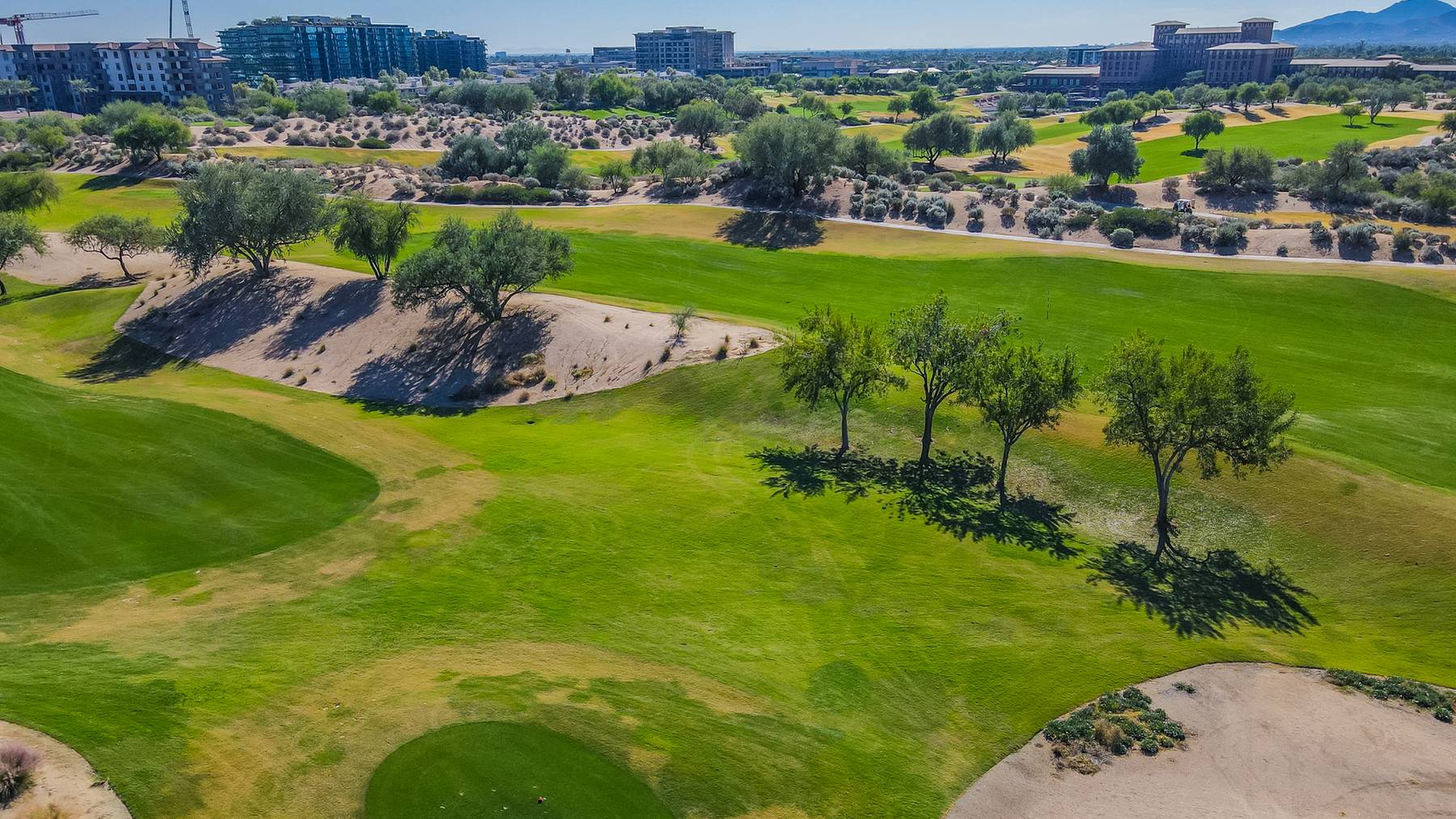 Aerial view of the golf course beside The Reserve at Kierland, Scottsdale