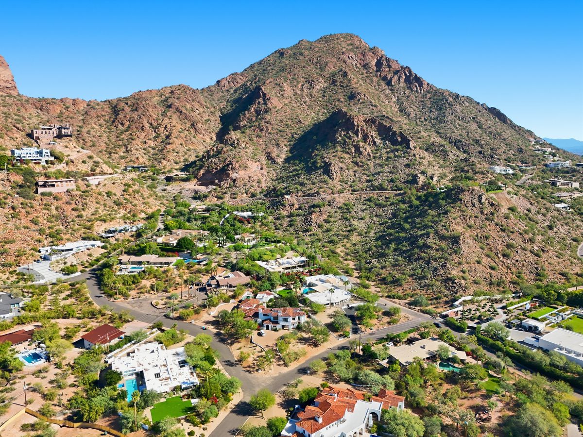 Homes at the base of Camelback Mountain near Arcadia, Phoenix-Scottsdale area