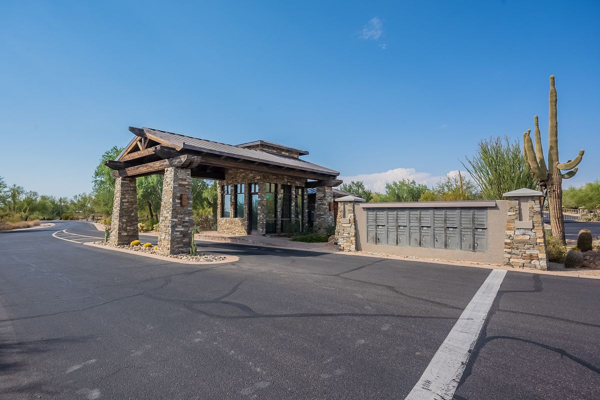 Gated entry at Pinnacle Peak Place in north Scottsdale
