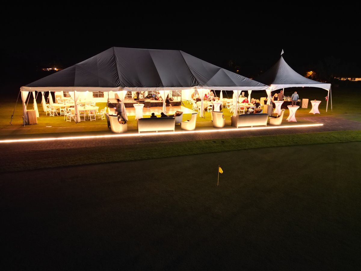 Rio Verde golf clubhouse lit at night, Rio Verde AZ near Scottsdale
