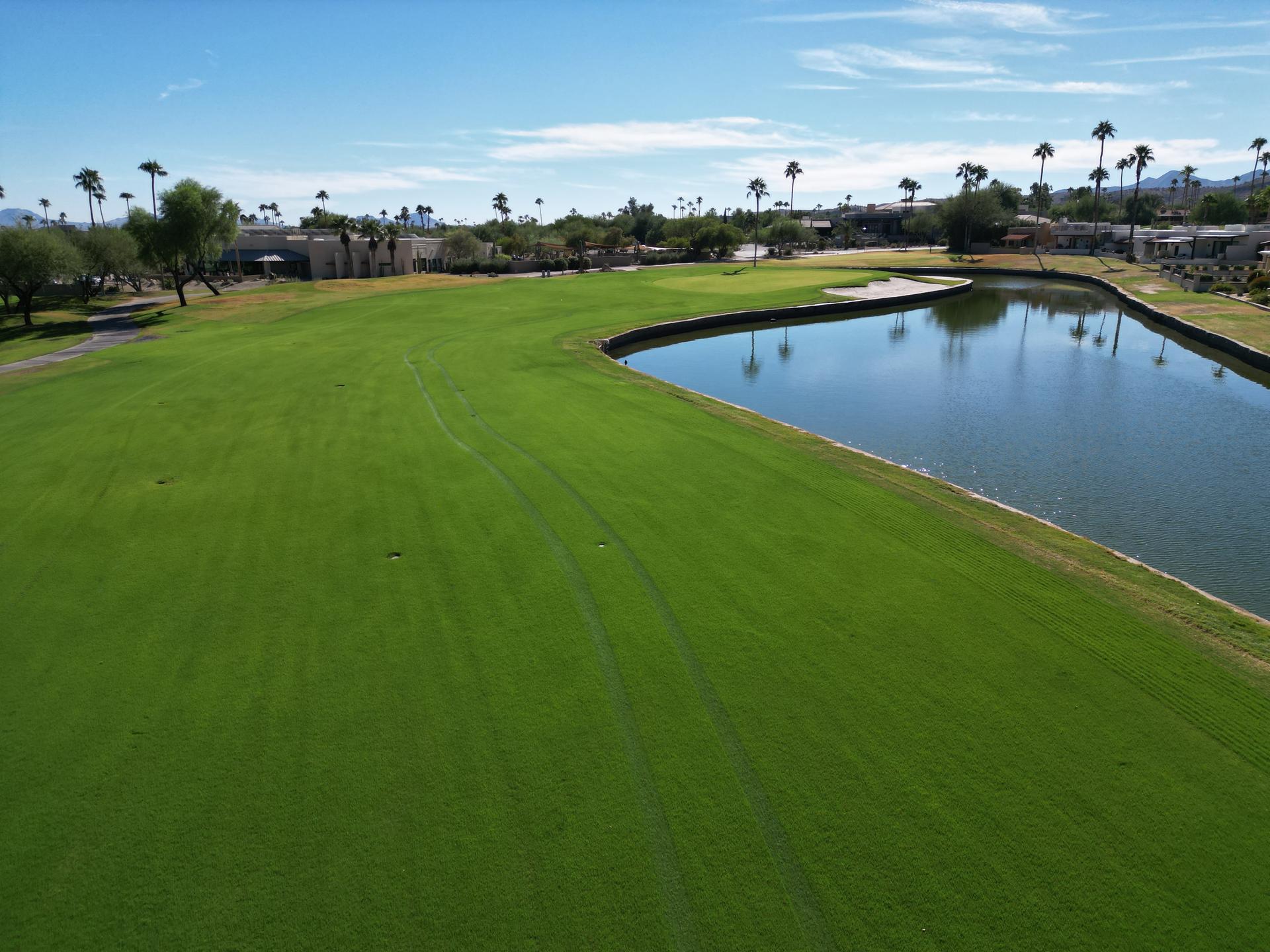 Rio Verde golf course fairway and lake, Rio Verde AZ near Scottsdale