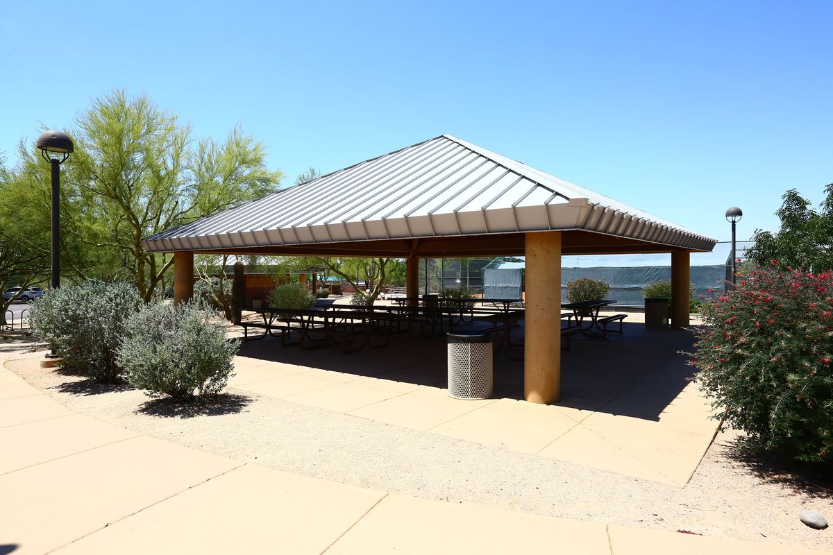 Shaded pavilion at Sonoran Hills Park in Scottsdale