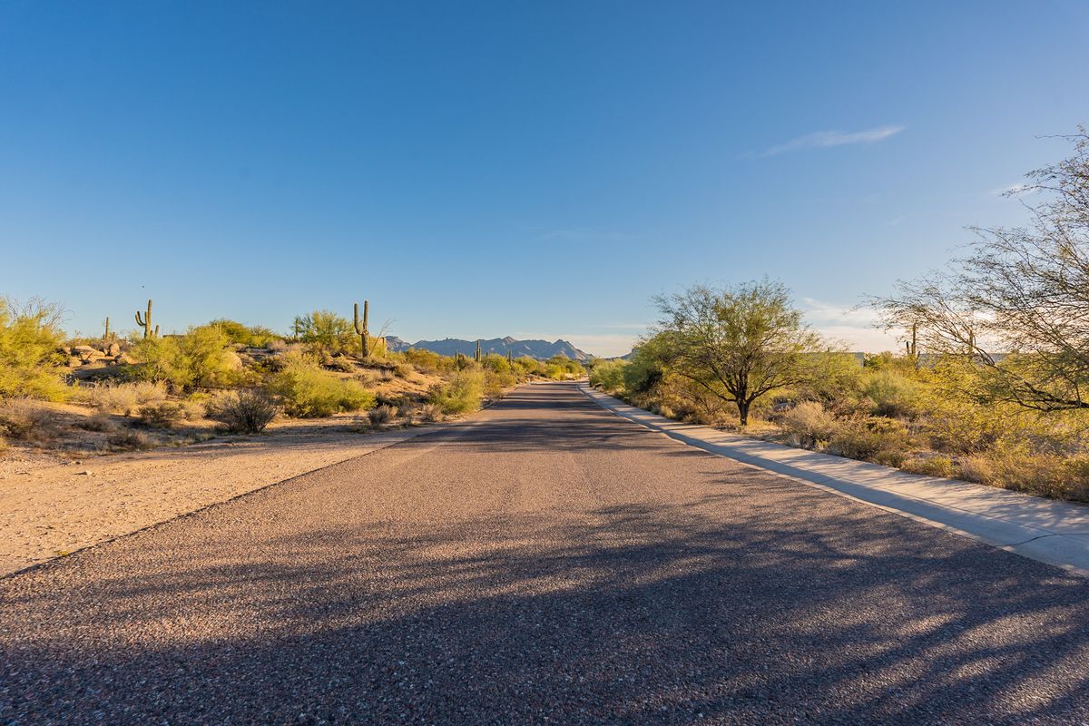 Desert road through Troon North, Scottsdale