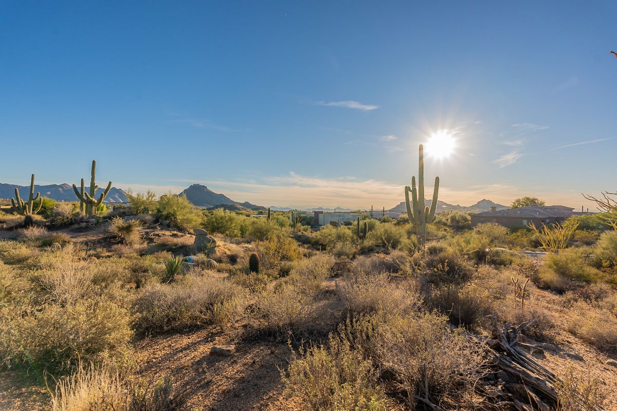 Sun over the Sonoran Desert in Troon North, Scottsdale
